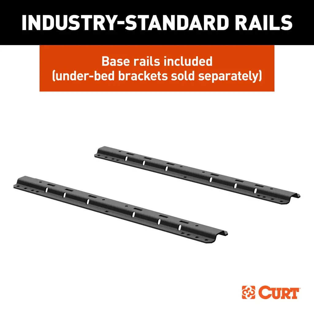 CURT E16 Sliding 5th Wheel Hitch | 16611 | 16K | Includes Rails