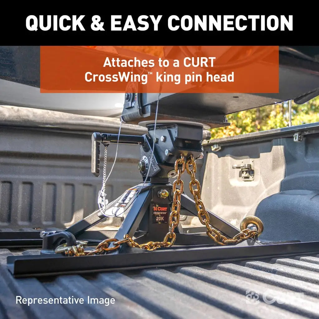 CURT CrossWing Safety Chain Assembly with Rail Anchors | 16612