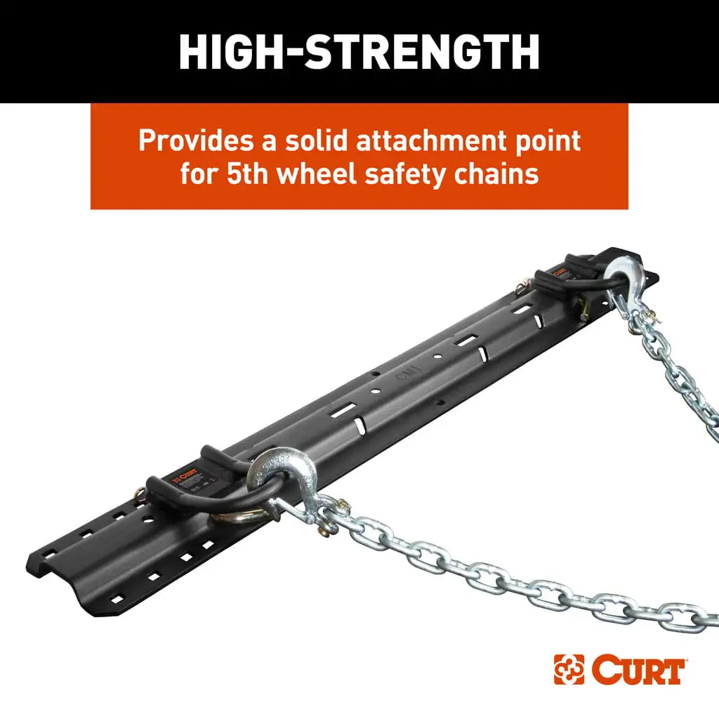 CURT CrossWing Safety Chain Assembly with Rail Anchors | 16612
