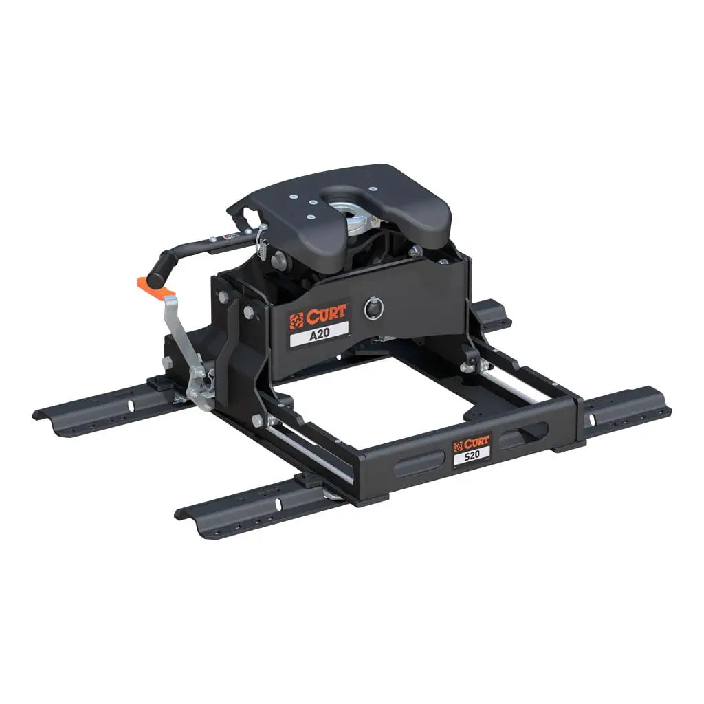 CURT A20 Sliding 5th Wheel Hitch | 16631 | 20K | Includes Rails
