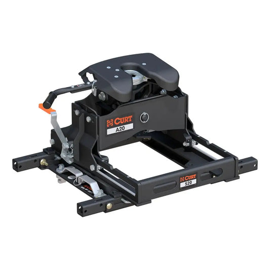 CURT A20 5th Wheel Hitch Kit | 16682 | Chevy/GMC/Ford HD Puck + Slider | 20K