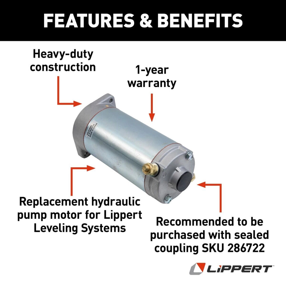 Lippert Replacement Hydraulic RV Leveling System Pump Motor #179327 M6V-179327