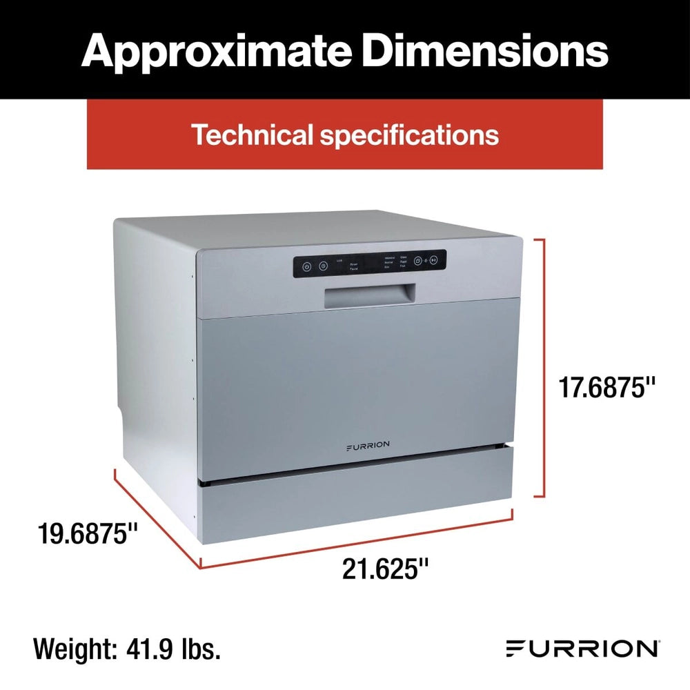 Furrion RV Countertop Dishwasher | FDW18SAC2-SS | 18" | Silver
