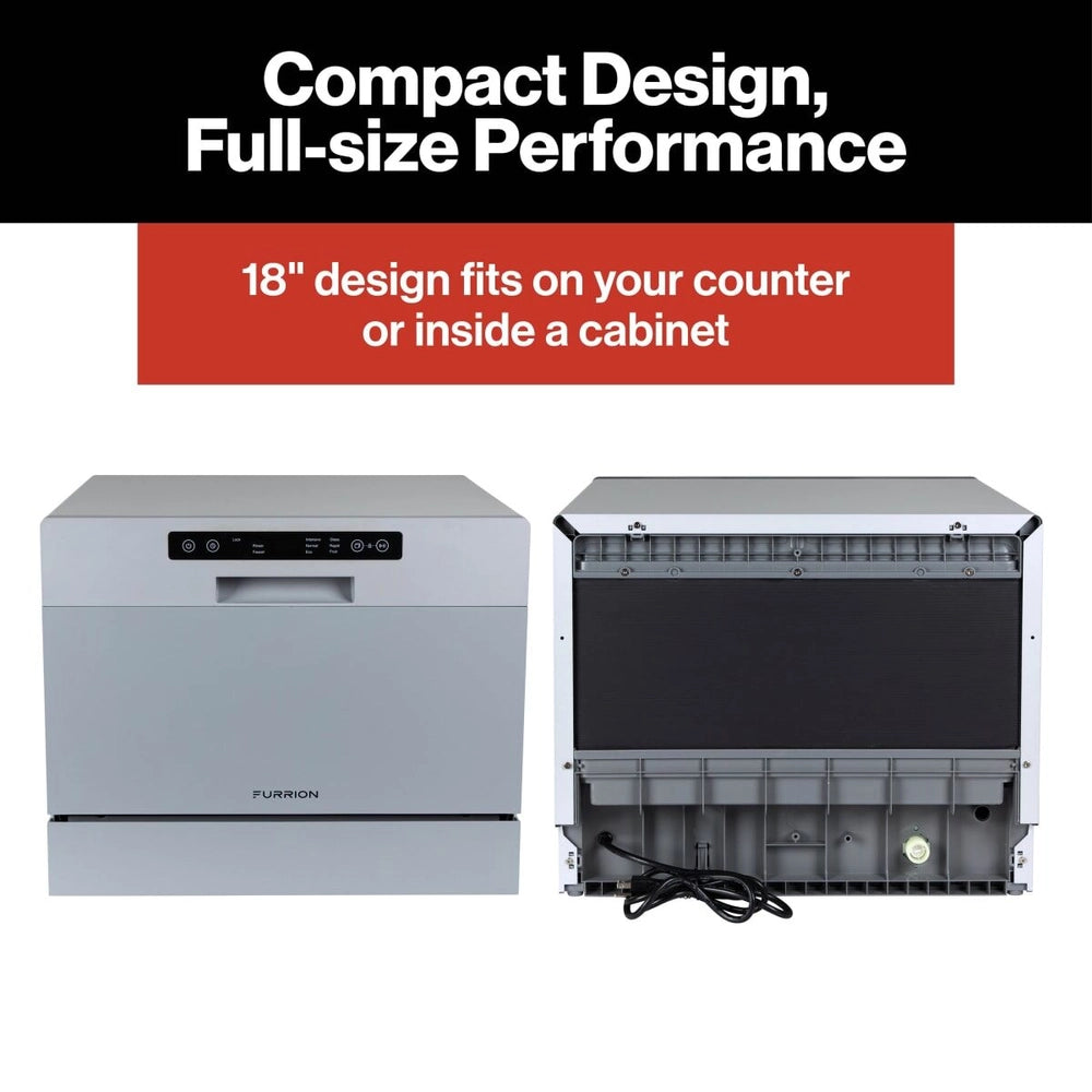 Furrion RV Countertop Dishwasher | FDW18SAC2-SS | 18" | Silver