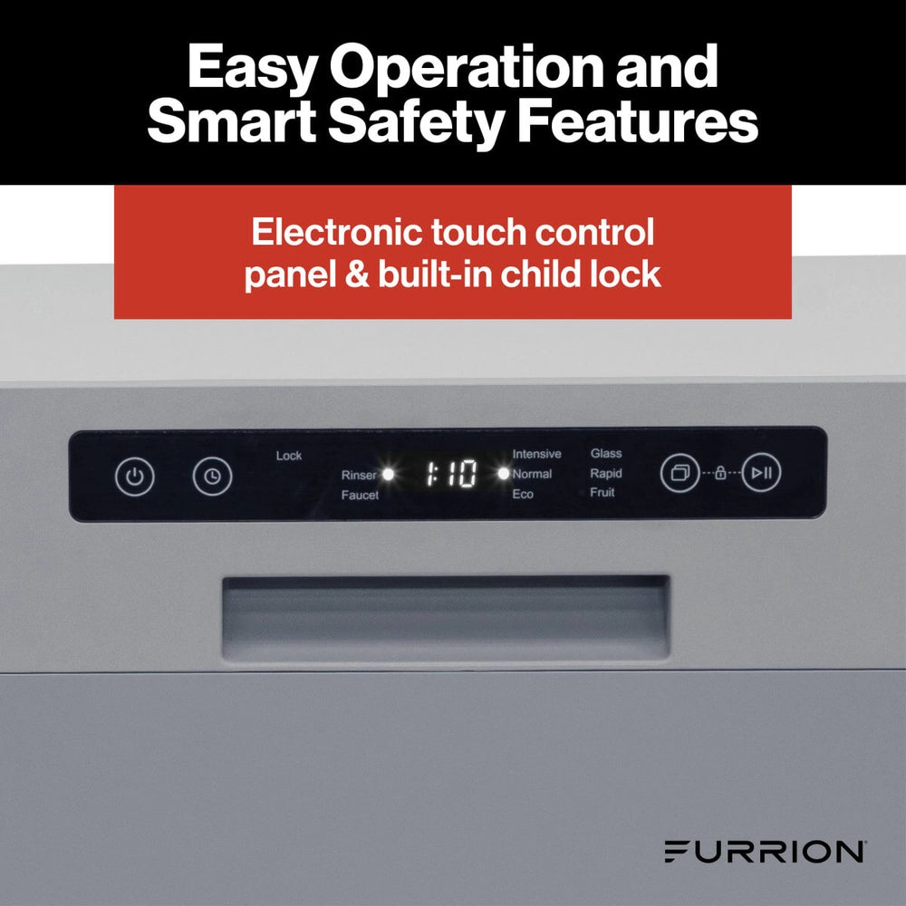 Furrion RV Countertop Dishwasher | FDW18SAC2-SS | 18" | Silver