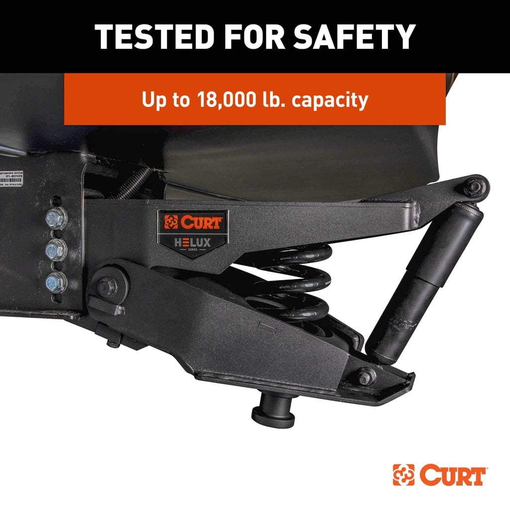 CURT Helux Coil-Spring 5th Wheel Pin Box | 2024044569 | 3,500 lb Max Pin Weight | 18K