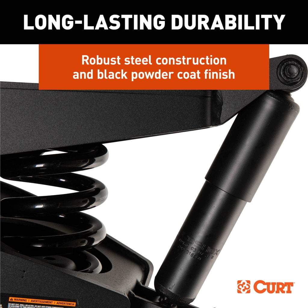 CURT Helux Coil-Spring 5th Wheel Pin Box | 2024044569 | 3,500 lb Max Pin Weight | 18K