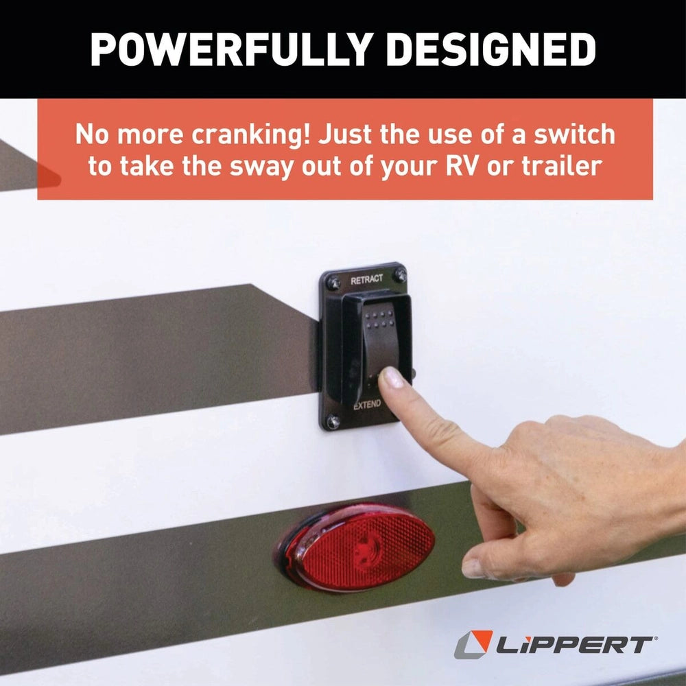 Lippert PSX1 Power RV Stabilizer Jack System | 2025012486 | Black