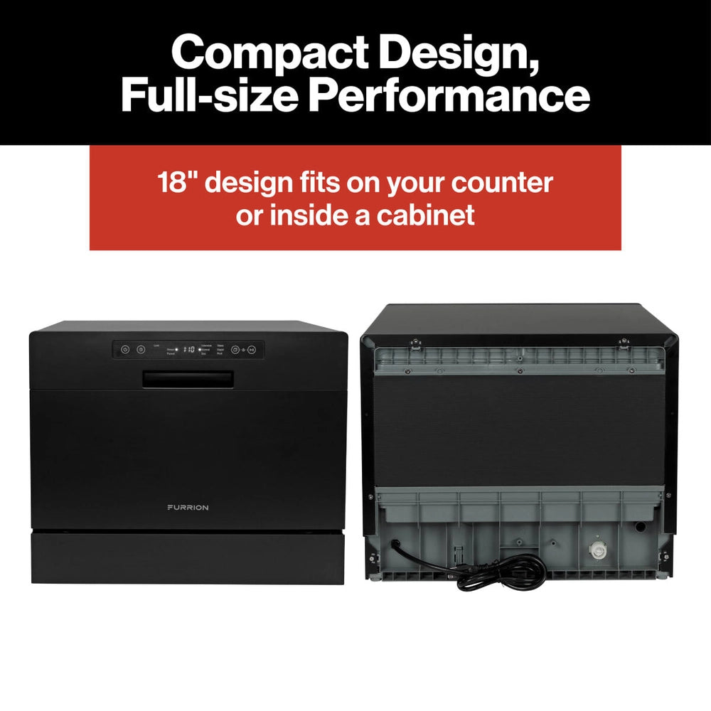 Furrion RV Countertop Dishwasher | FDW18SAC2-BL | 18" | Black