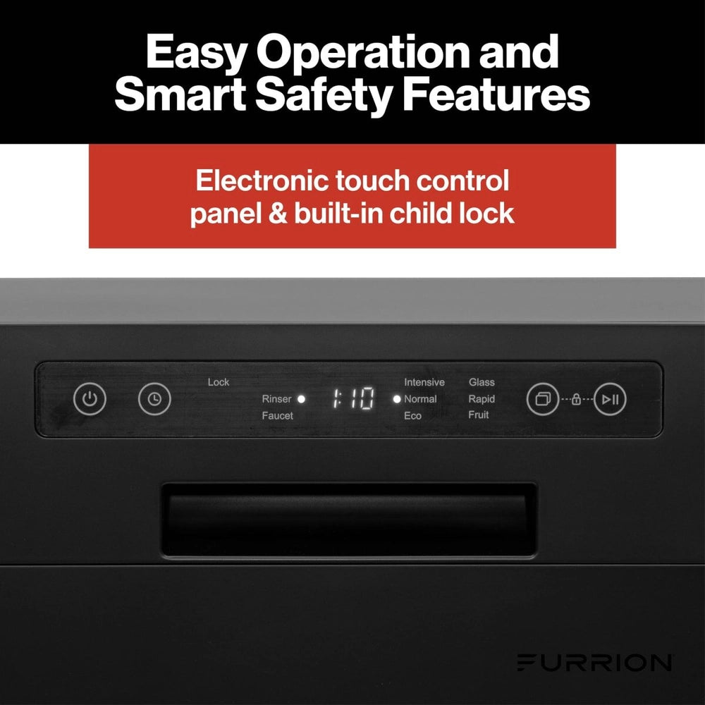 Furrion RV Countertop Dishwasher | FDW18SAC2-BL | 18" | Black