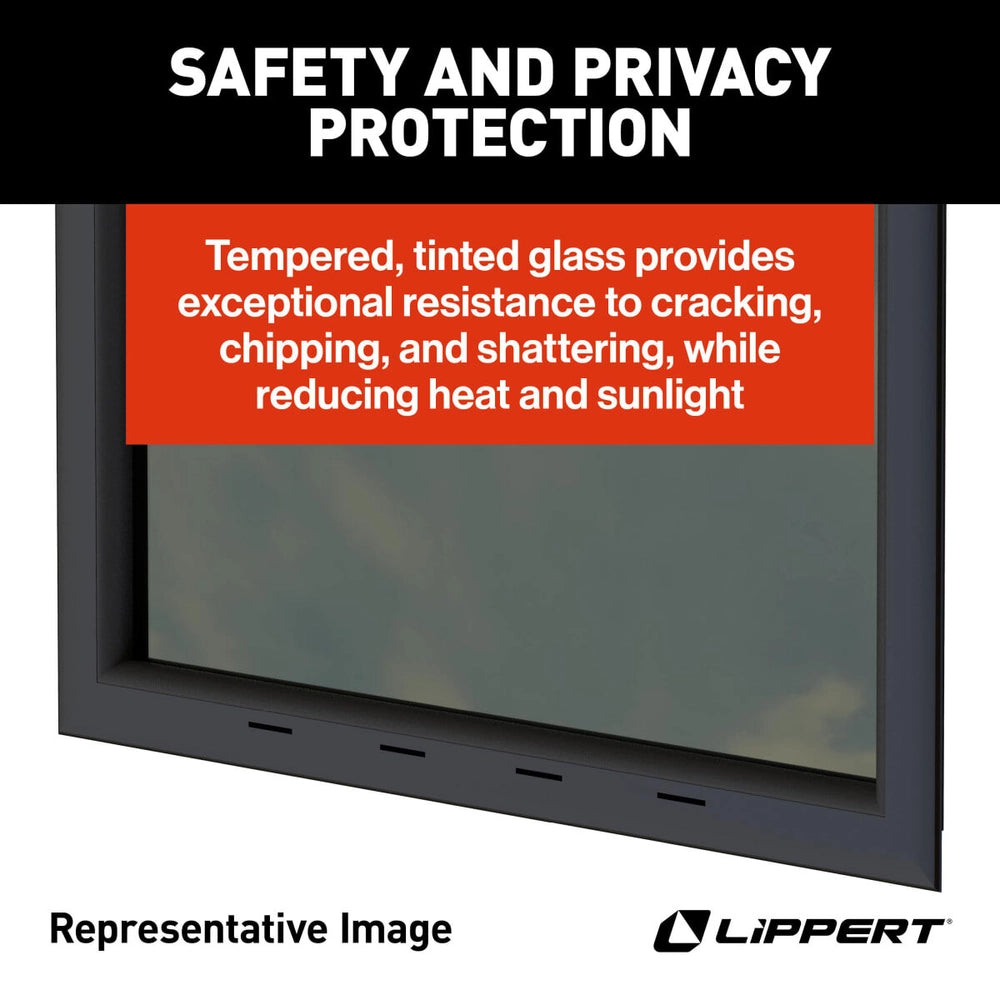 Lippert 8800 RV Window | Vertical Slider Square Corner | 18"×22" | Kit