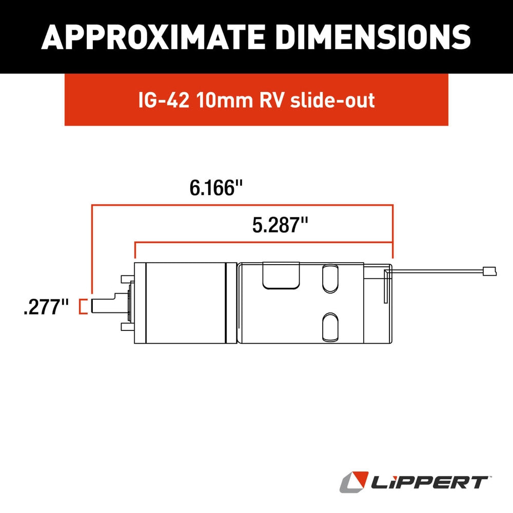 Lippert OEM Schwintek 300:1 236575 IG-42 10mm Slide-Out Motor
