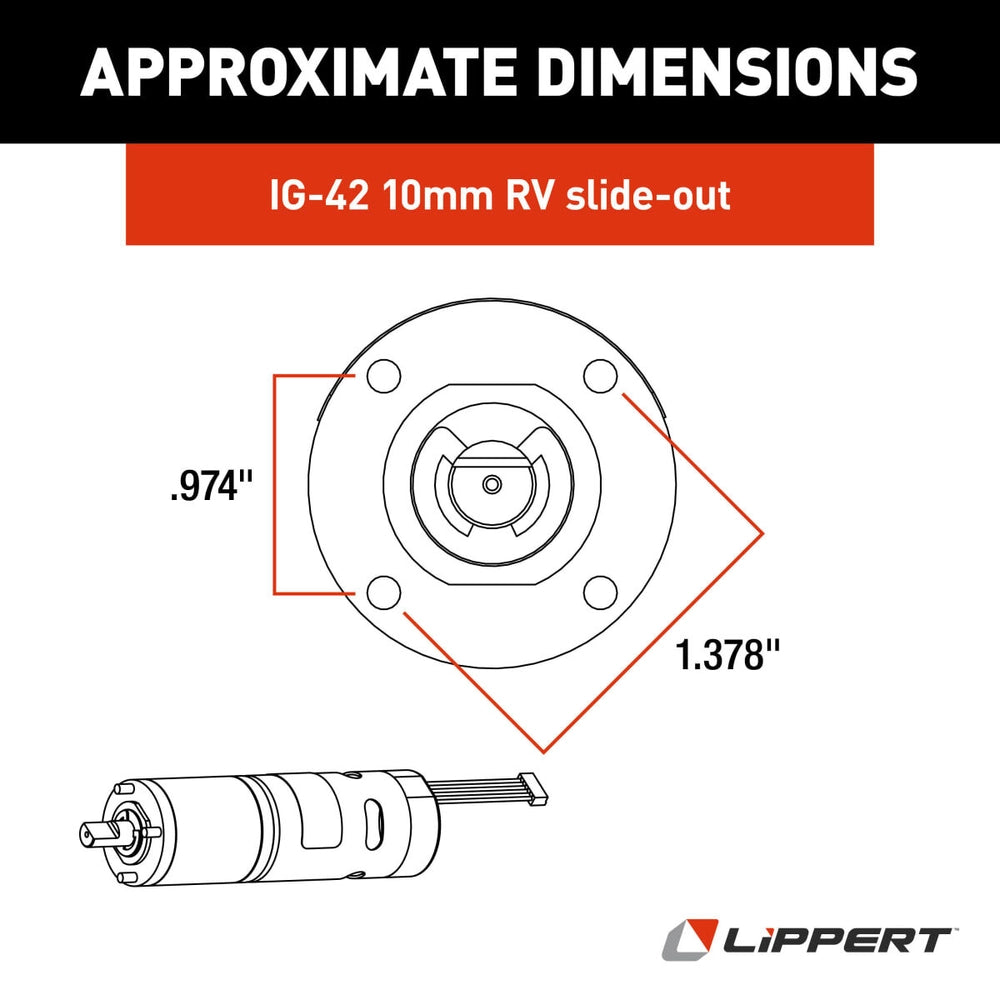 Lippert OEM Schwintek 300:1 236575 IG-42 10mm Slide-Out Motor