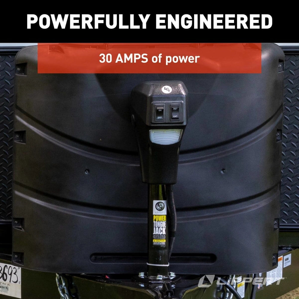 Lippert Power Tongue Jack | 285318 | 3,500 lb | A-Frame | Black