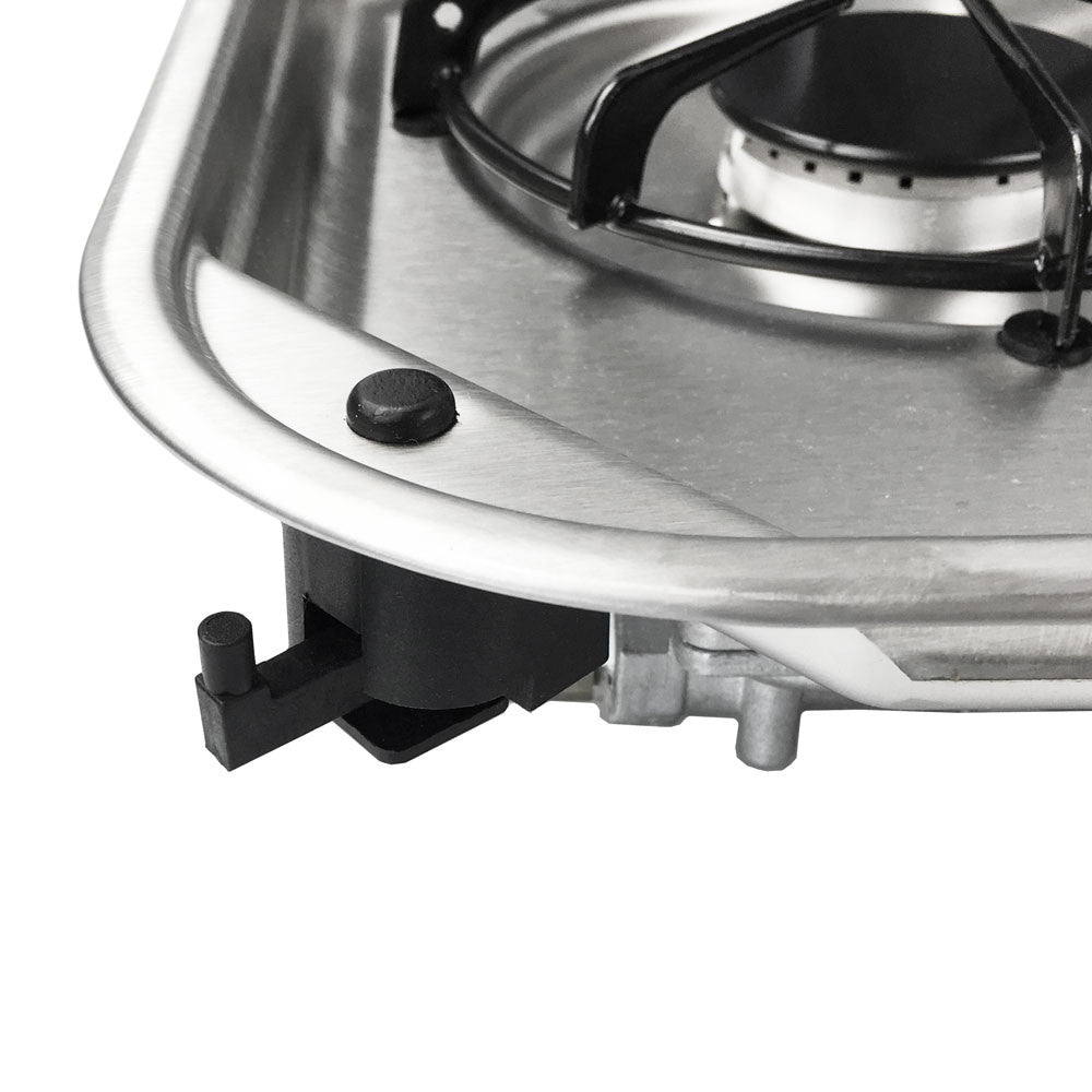 Suburban 2-Burner RV Propane Cooktop | 3334AST | Glass Lid