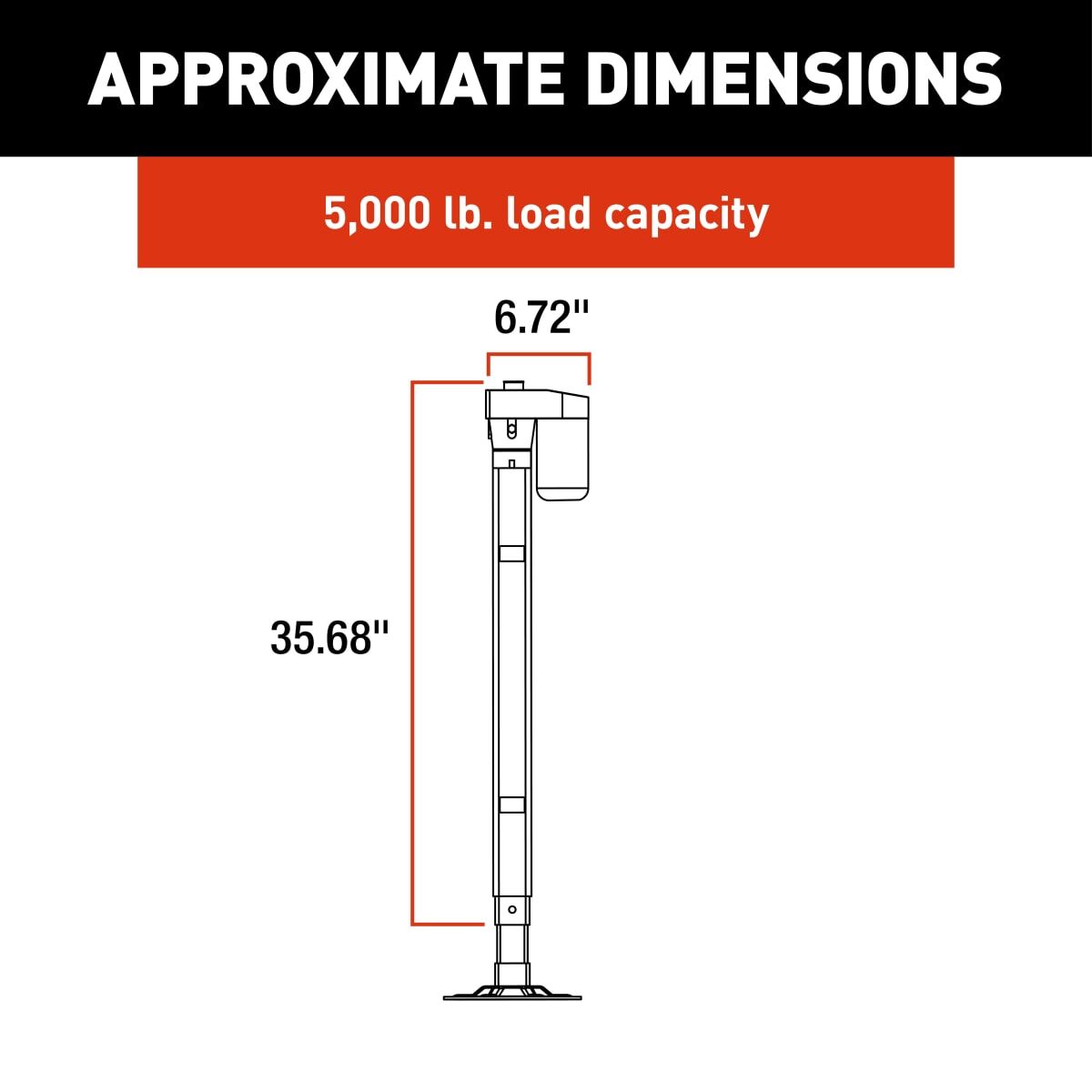Lippert 305340 Ground Control 3.0 Front Jack | 5,000 lb | Left or Right