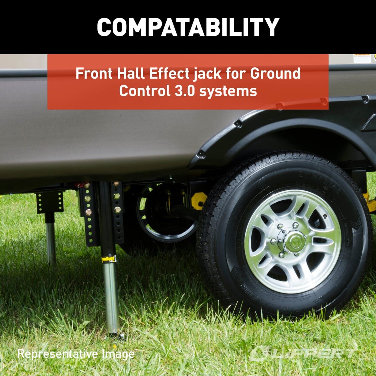 Lippert 305340 Ground Control 3.0 Front Jack | 5,000 lb | Left or Right