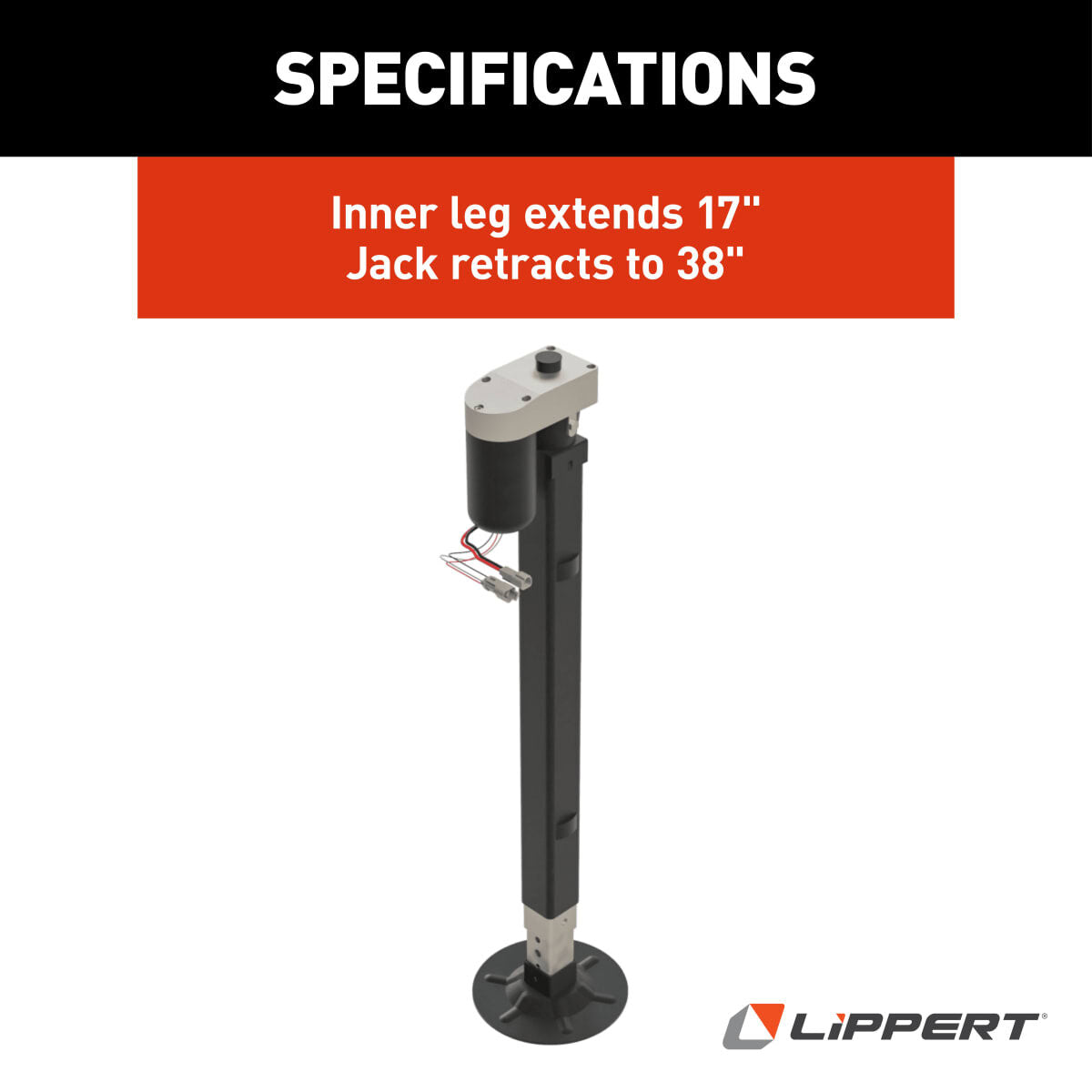 Lippert 305340 Ground Control 3.0 Front Jack | 5,000 lb | Left or Right