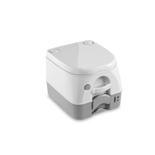 Dometic 972 Portable Toilet Short - 2.6 Gallon Waste Tank - Gray