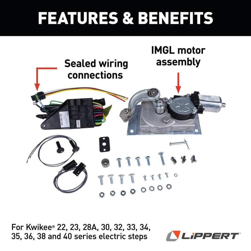 Lippert | Kwikee Replacement Conversion Kit | 379145 | Step Motor & Gearbox Upgrade