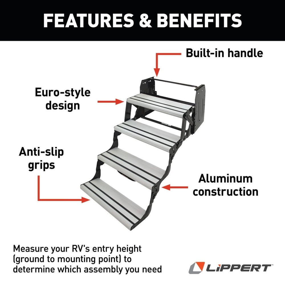 Lippert Manual RV Alumi-Tread Step® - Quad #432698