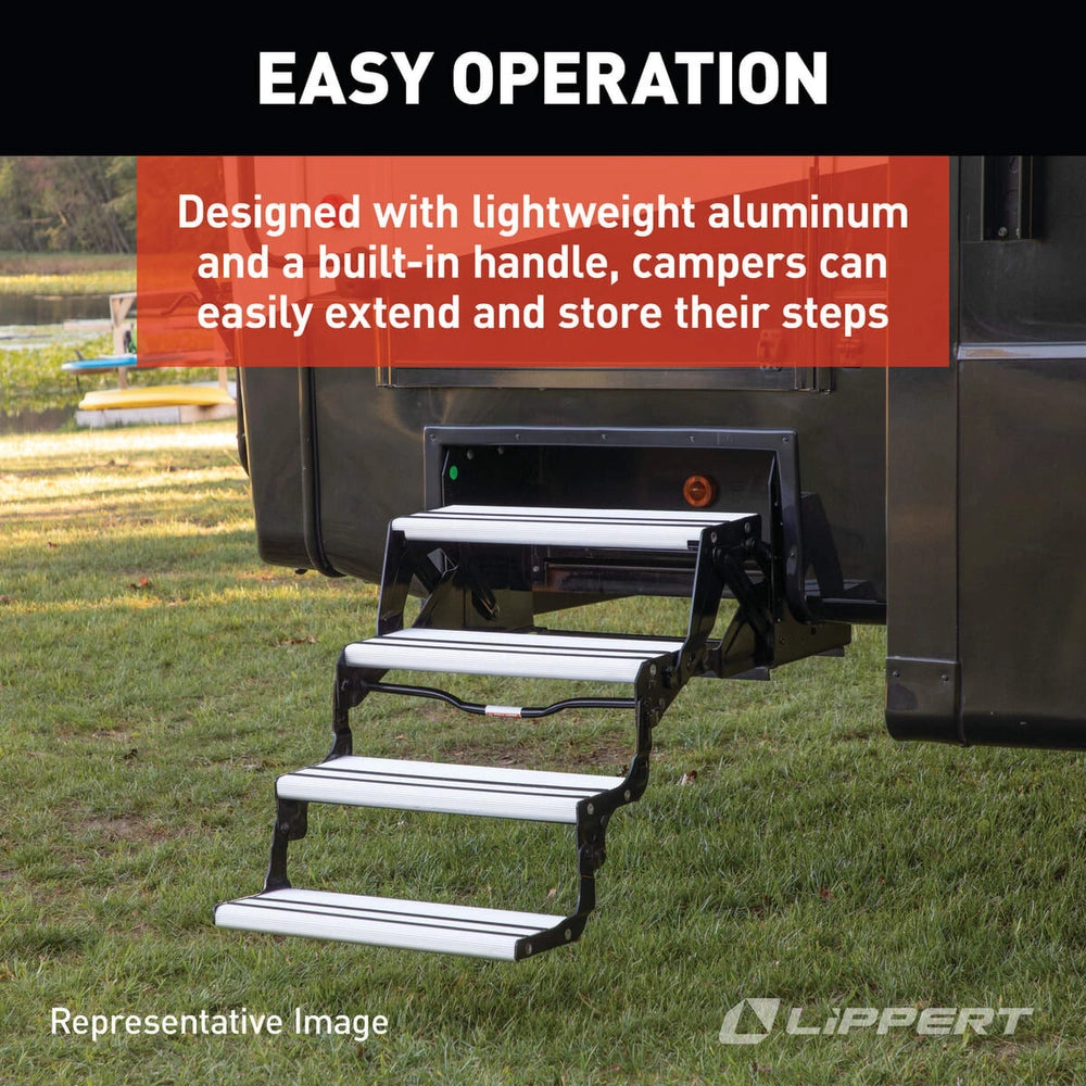Lippert Manual RV Alumi-Tread Step® - Quad #432698