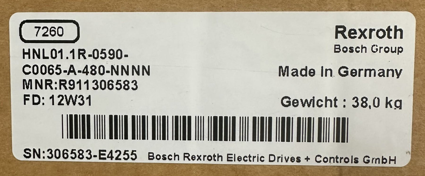 REXROTH HNL01.1R-0590-C0065-A-480-NNNN R911306583 USED