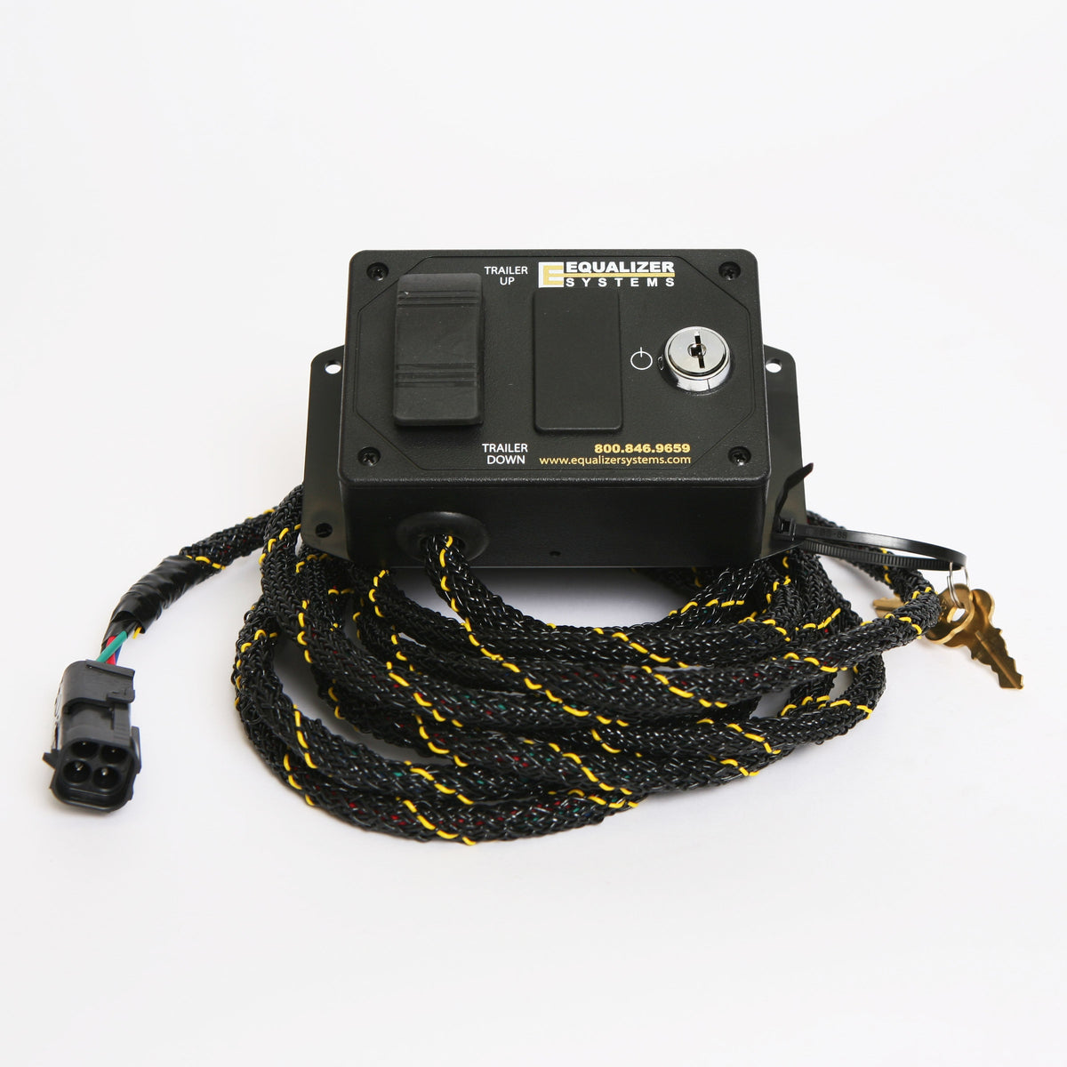 EQ Systems Single Switch Switchgear #6526 | Square Black 4-Pin | Single or Dual-Single Jack