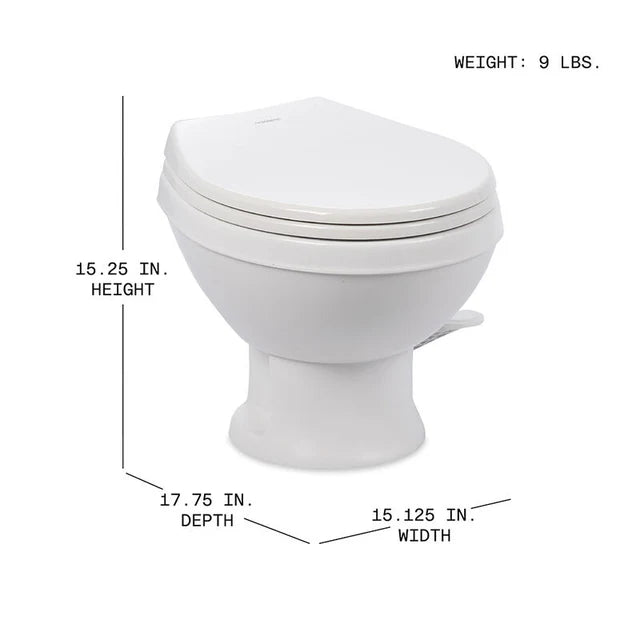 Dometic | 401 RV Toilet | 9610008278 | White | Low Profile