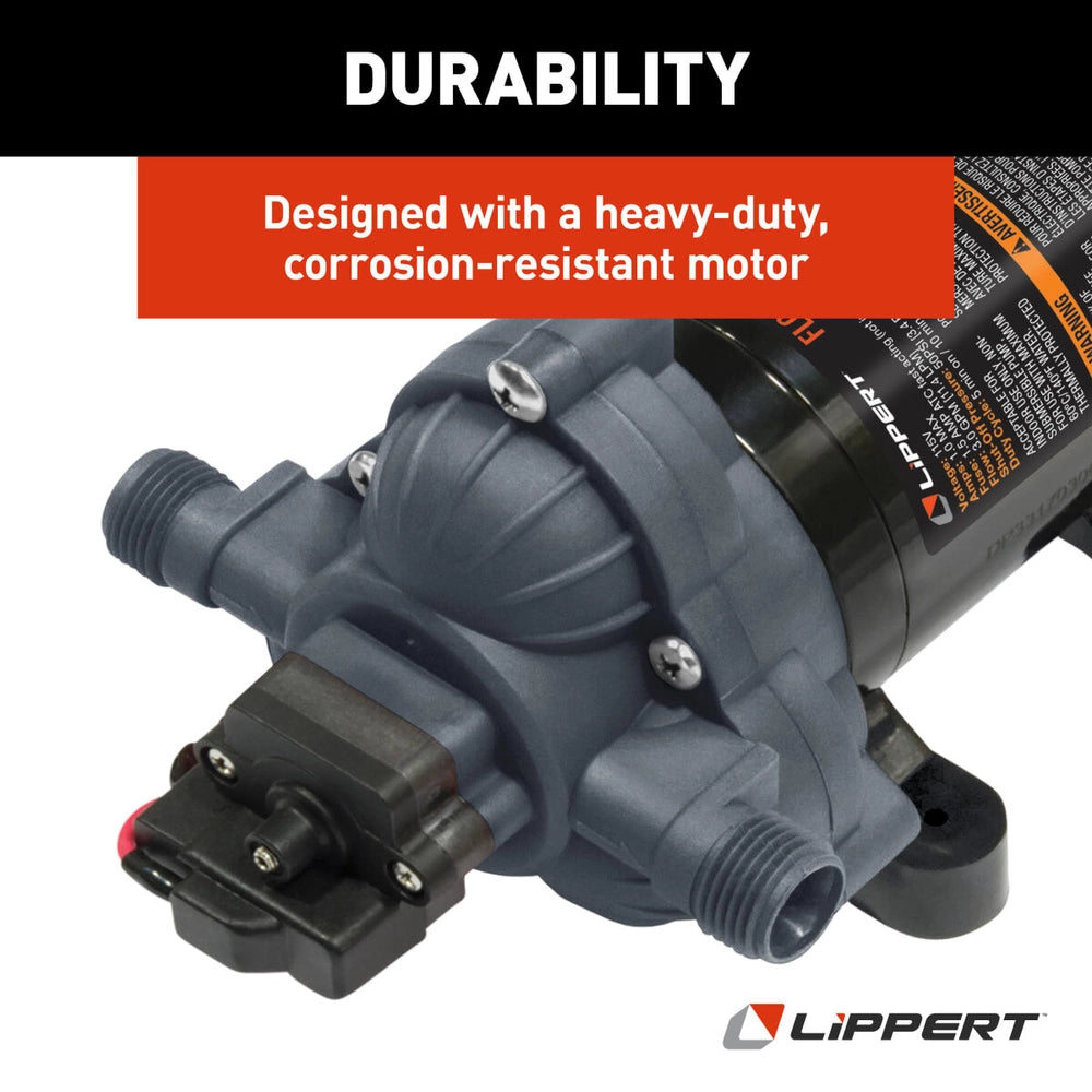 Lippert Flow Max RV Water Pump | 689052 | 12V | 3.0 GPM