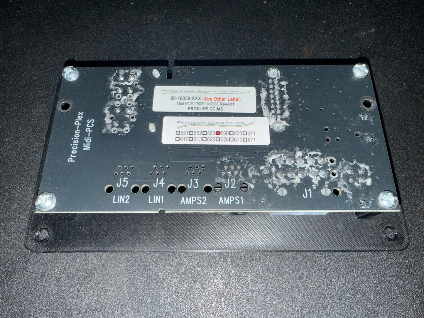 POWER CONTROL SYSTEM PANEL 00-10050-xxx PRECISION CIRCUITS Midi PCS 25030 Vr2.08