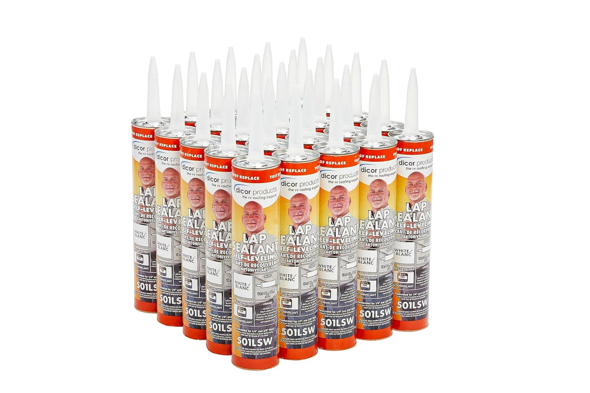 Dicor Self-Leveling RV Lap Sealant | 10.3 oz | 5 Colors or Case of 25