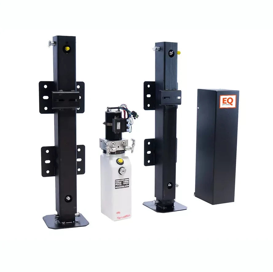 EQ Systems AJ 2/24 Hydraulic Trailer Jack System | Dual Leg Tandem | 16,000 lbs | Single Switch