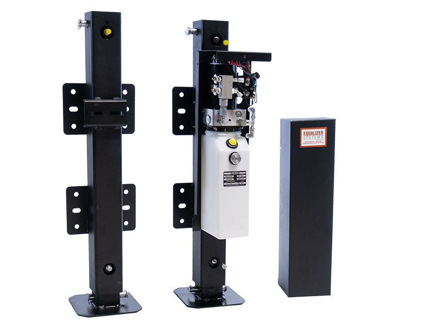 EQ Systems AJ 2/24 Hydraulic Trailer Jack | Dual Leg | 16,000 lbs | 2-Function Manual Selector