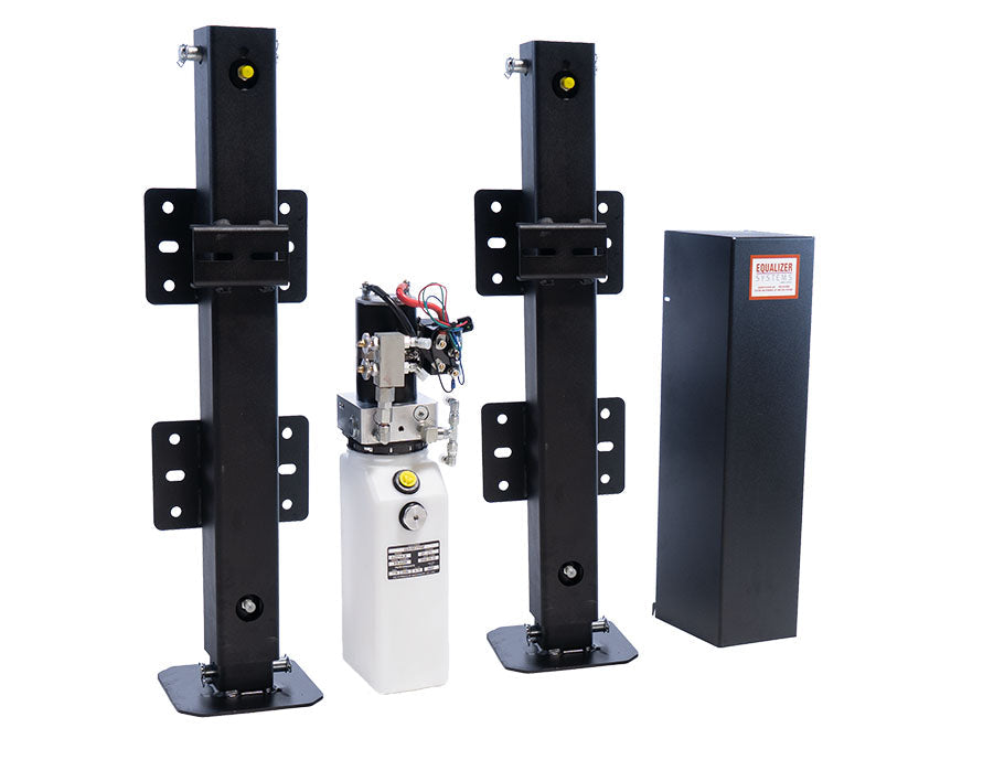 EQ Systems AJ 2/24 Hydraulic Trailer Jack | Dual Leg | 16,000 lbs | 2-Function Manual Selector
