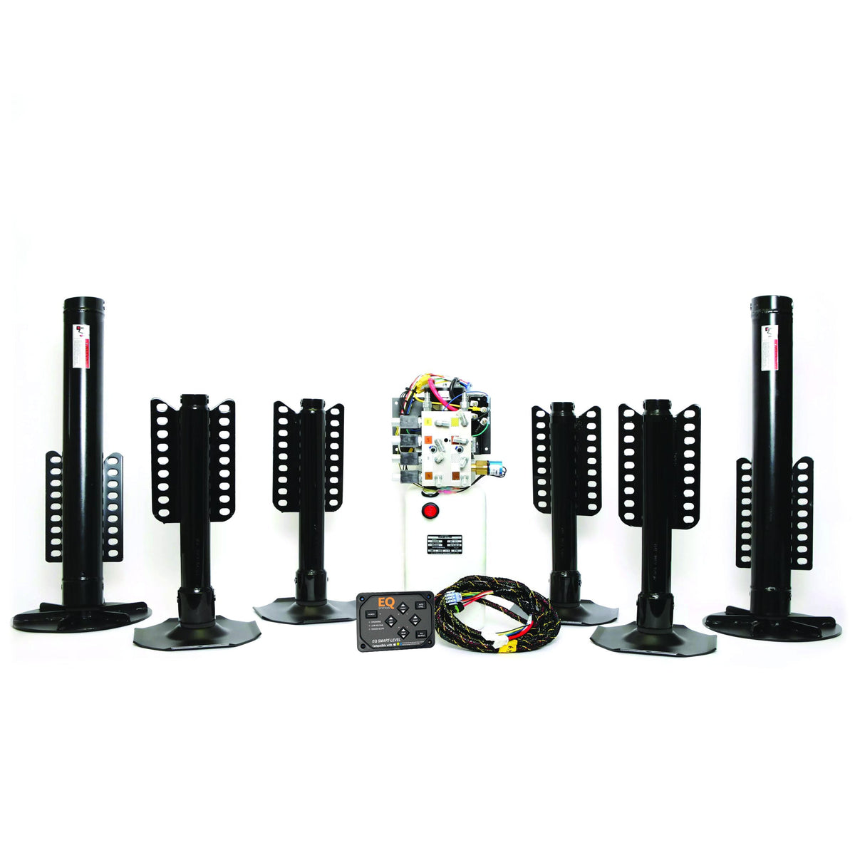 EQ Smart-Level 6-Point Fifth Wheel Hydraulic Leveling System | 2 Front + 4 Rear Jacks | Bluetooth