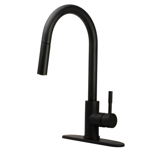 Dura Faucet DF-MK530SLK-MB Pull Down RV Kitchen Sink Matte Black