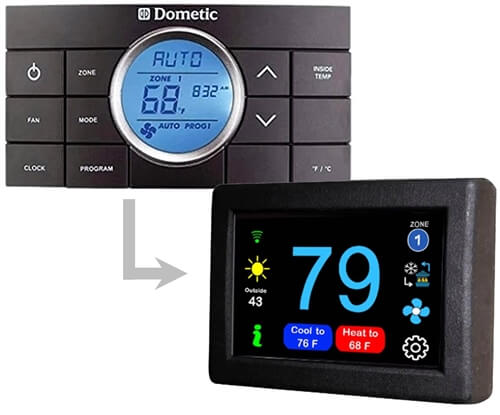 Micro-Air EasyTouch RV Smart Thermostat | 350 | Black | Dometic CCC2