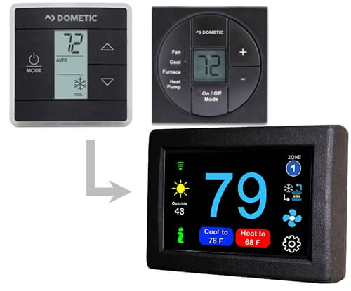 Micro-Air EasyTouch RV Smart Thermostat | 351 | Black | Dometic CT