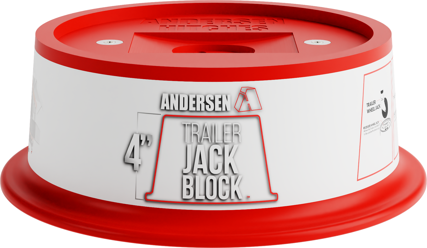 Andersen 3684 4-inch magnetic trailer jack block, red