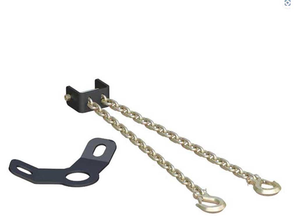 CURT CrossWing Safety Chain Assembly with Gooseneck Anchor Plate | 16614