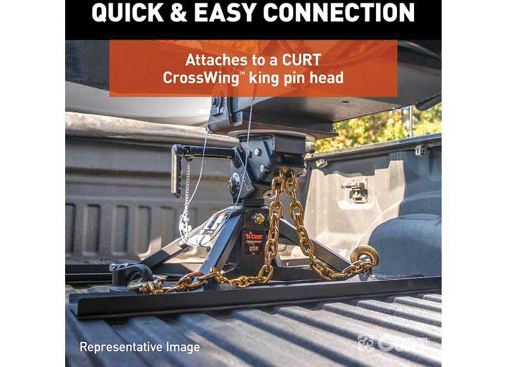 CURT CrossWing Safety Chain Assembly with Gooseneck Anchor Plate | 16614