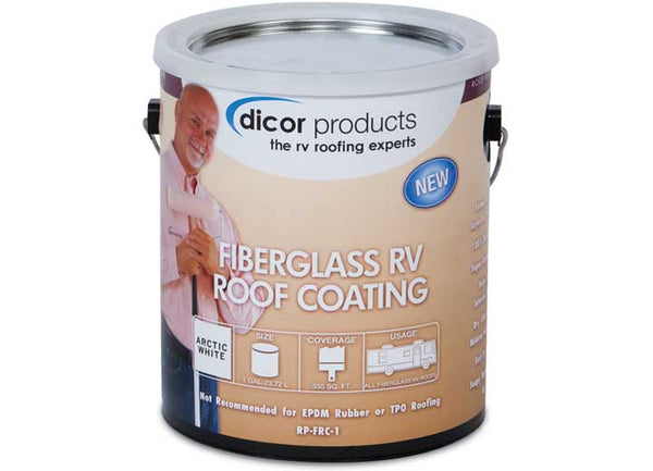 Dicor Fiberglass RV Roof Coating RP-FRC-1 1 Gallon Arctic White – The ...
