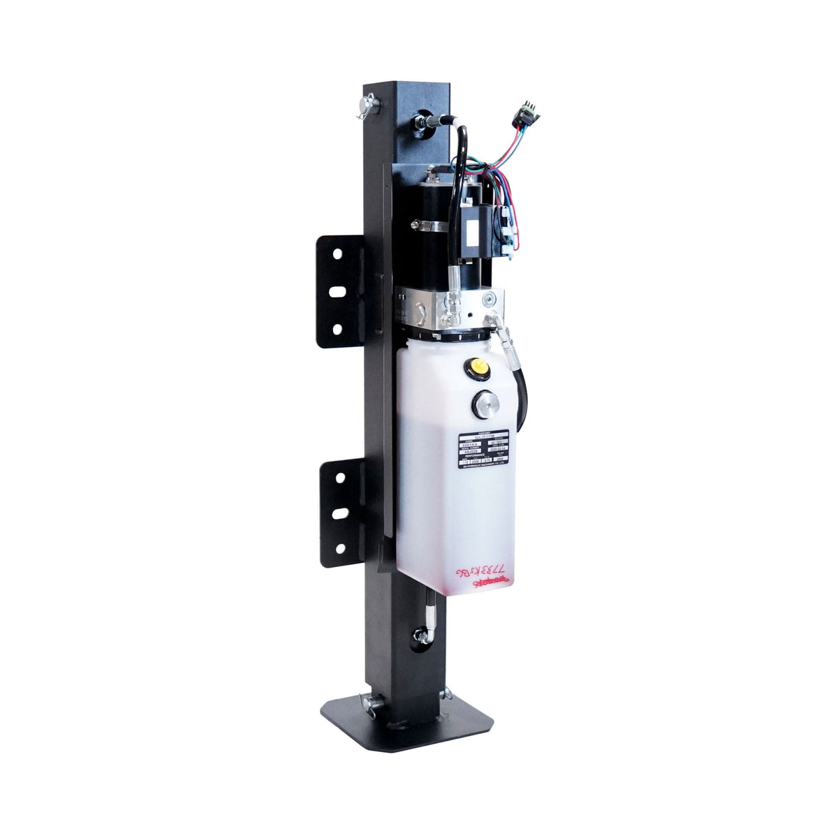 EQ Systems AJ 1/24 Hydraulic Trailer Jack | Single Leg | 8,000 lbs | 11ft Short Wall