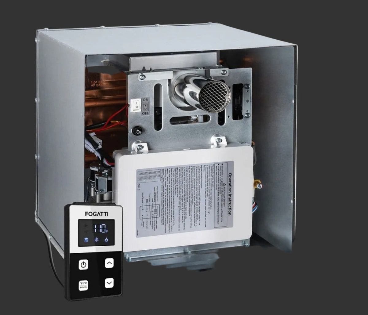 Fogatti InstaShower Tankless RV Water Heater | 48K-66K BTU | 6 Models