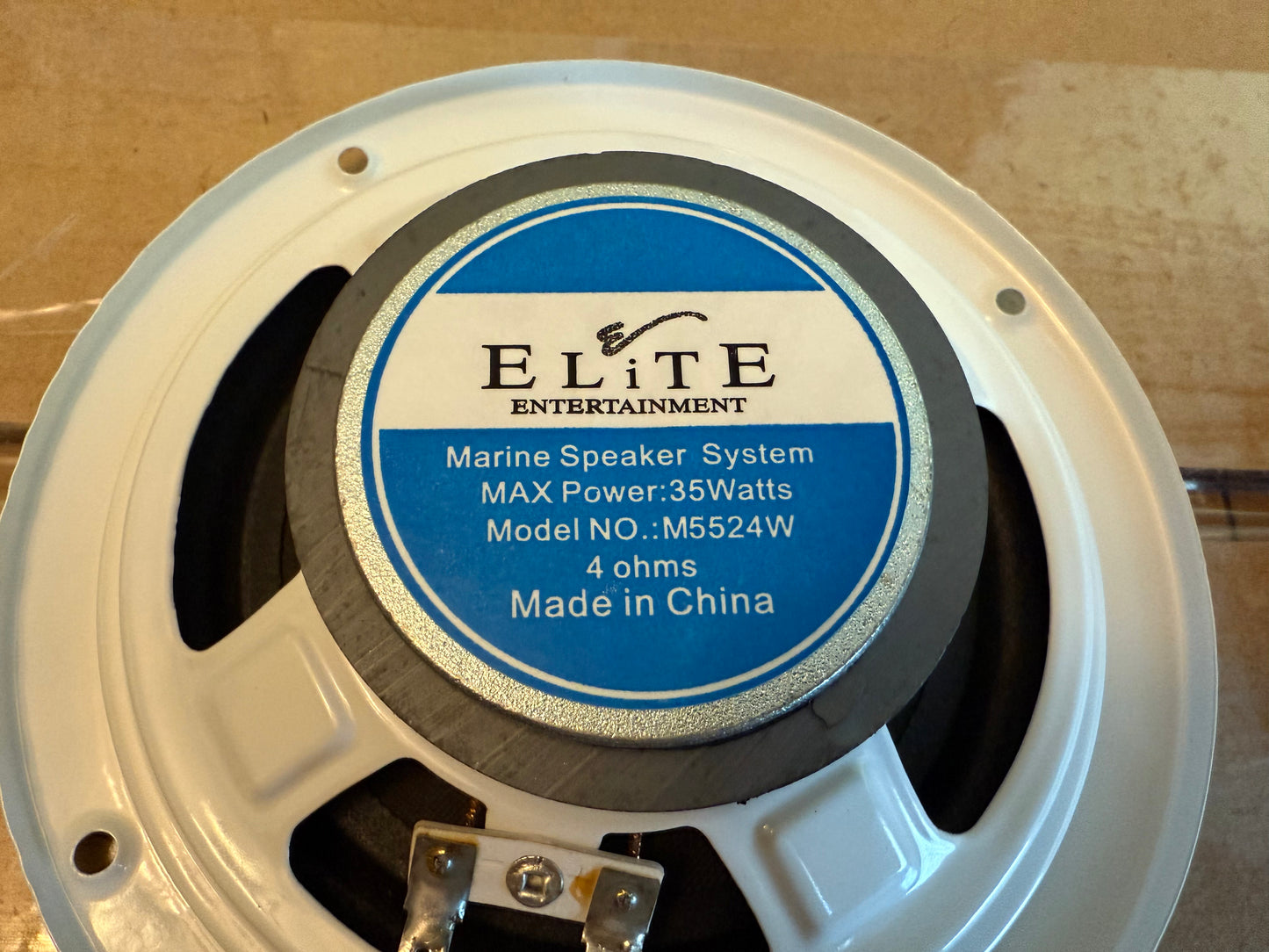 Elite Entertainment 2 Pack White Speakers 5524W 5.25" 5 1/4" Boat Marine RV