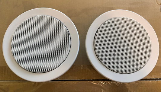 Elite Entertainment 2 Pack White Speakers 5514W 5.25" 5 1/4" Boat Marine RV