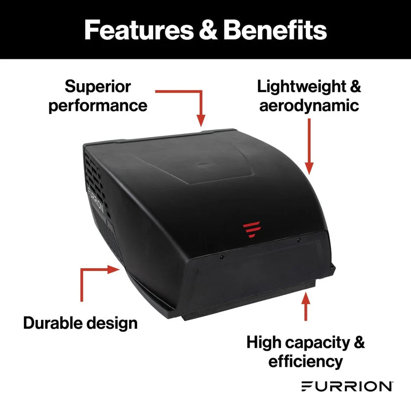 Furrion | Chill HE Air Conditioner | 2024042635 | FACR13HESA2-PS-AM | 13,500 BTU | Black | R32