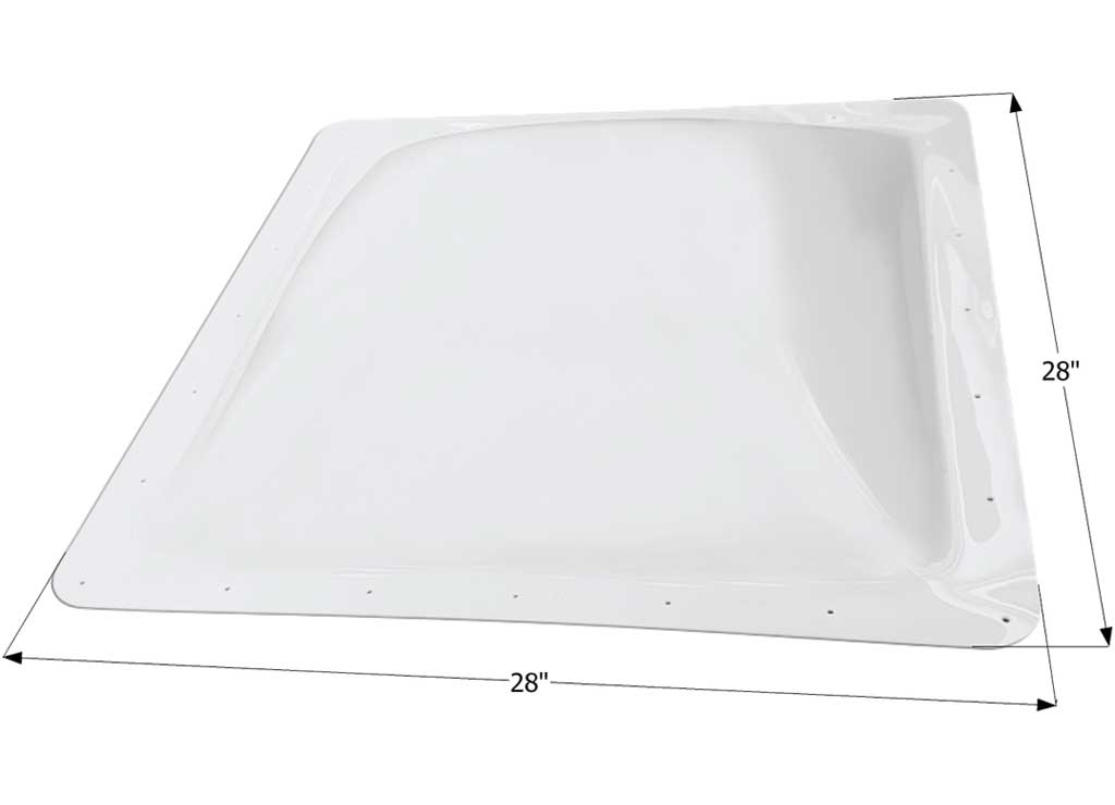 Icon Direct | White Skylight 24 x 24 | 12604 | 5 Inch Bubble | SL2424W