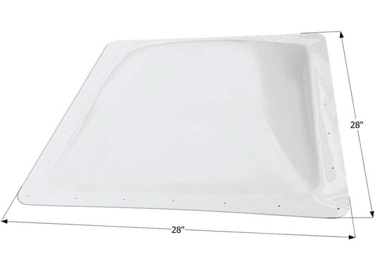 Icon Direct | White Skylight 24 x 24 | 12604 | 5 Inch Bubble | SL2424W